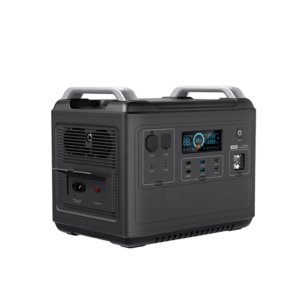 High Quality Portable Emergency Power Supply Power Banks Backup Solar Generator Lifepo4 Portable Power Station 2000w