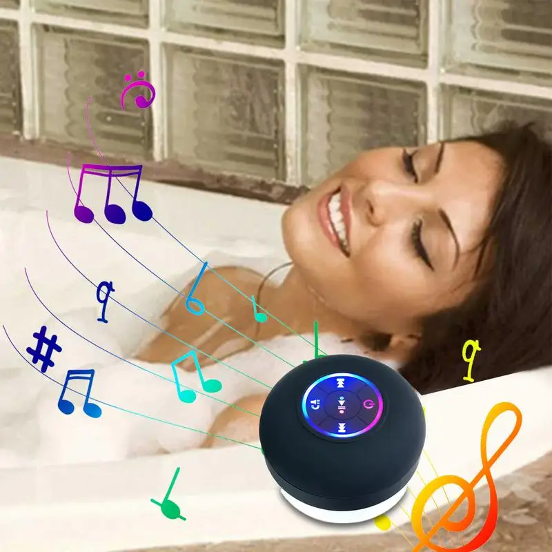 Altavoz LED portátil con iluminación LED, altavoz inalámbrico para ducha, iluminación dinámica, Audio para baño, altavoz para entretenimiento al aire libre