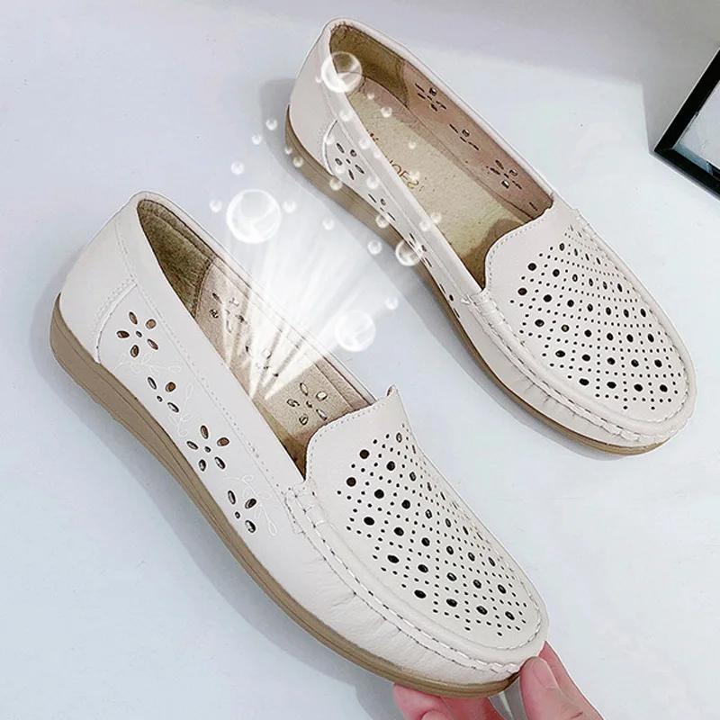 Women Shoes New Breathable Casual Loafers Fashion Sneakers Woman Slip-On Shallow Comfortable Soft Bottom Shoes Ladies Flats