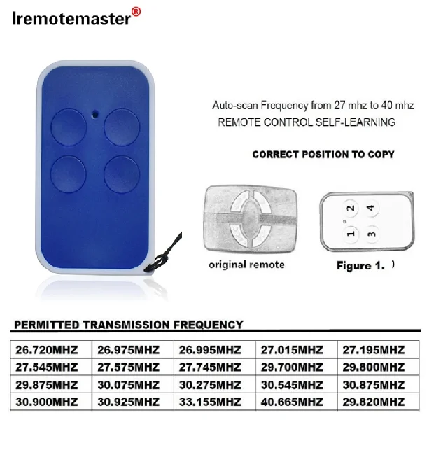 Duplicator CARDIN S738-TX2 S738-TX4 S48-TX2 S48-TX4 S466-TX2 S466-TX4 Garage Door Remote Control 30.875MHz 27.195MHz Fixed Code