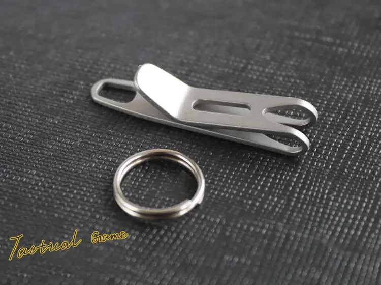 Mini titanio/acciaio inossidabile piccola clip tascabile a sospensione rapida EDC accessori per torcia accessori portachiavi clip fibbia appesa