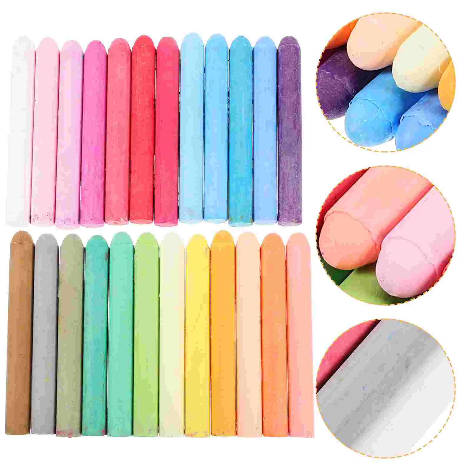 

24 Pcs Water-soluble Chalk Teacher Accessory Multi-function Drawing Colorful Pens Household Solid Sidewalk Portable for Kids