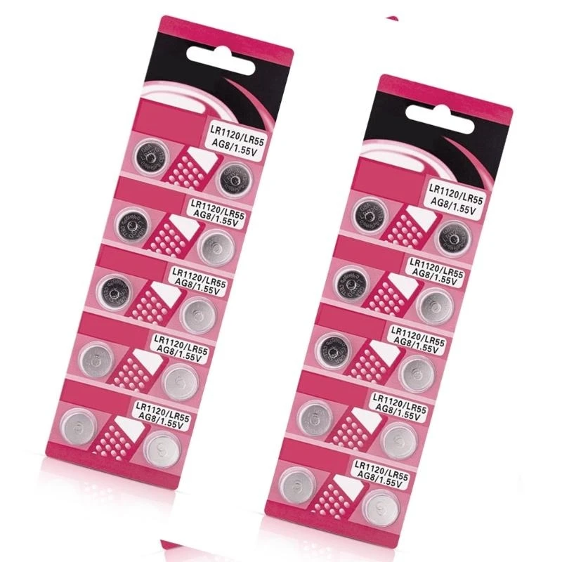 10pc/20pc AG8 LR1120 baterías capacidad AG8 pila botón alcalina
