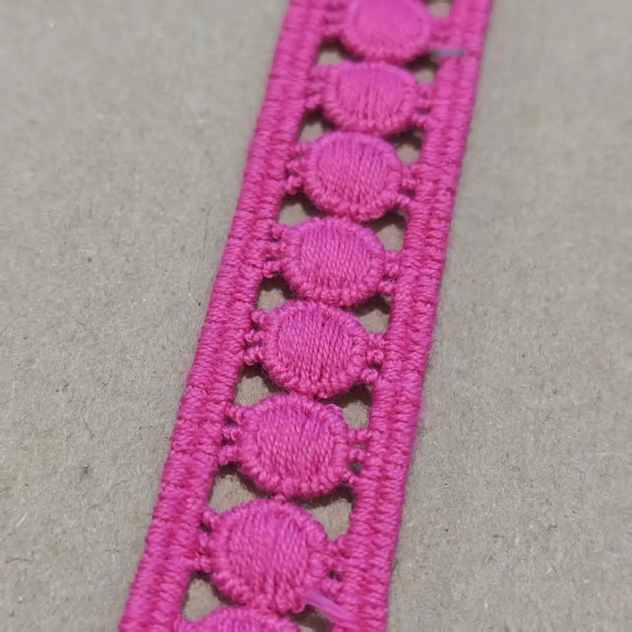 20mm Rose Color Cotton Lace Embroidered Lace Trim Decoration DIY Handmade Sewing Crafts Latest African Laces Fabric