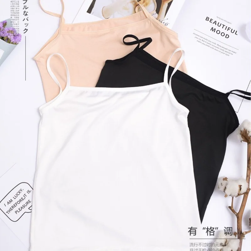 [10 Pieces] Milk Silk Camisole Women's Summer Underwear Blouse Women's All-Match off-Neck Casual Small Sling Wholesale