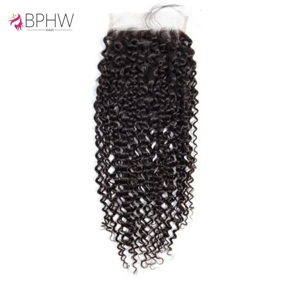 

Kinky Curly 4x4 Кружевная застежка Water Wave Предварительно выщипанная швейцарская HD Прозрачная кружевная застежка 100% человеческие волосы Remy Распродажа Оптовая продажа 12A