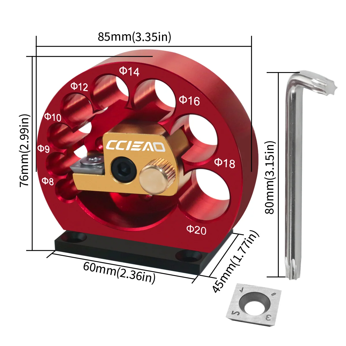 8-holes Alkalmazkodó m Csap készítő Ide-oda járás 8mm-20mm vag keményfém pengék woodworking Elektromos Felszúr Aprítás Csap Futam Horgászbot Kisegítő Munkaeszköz