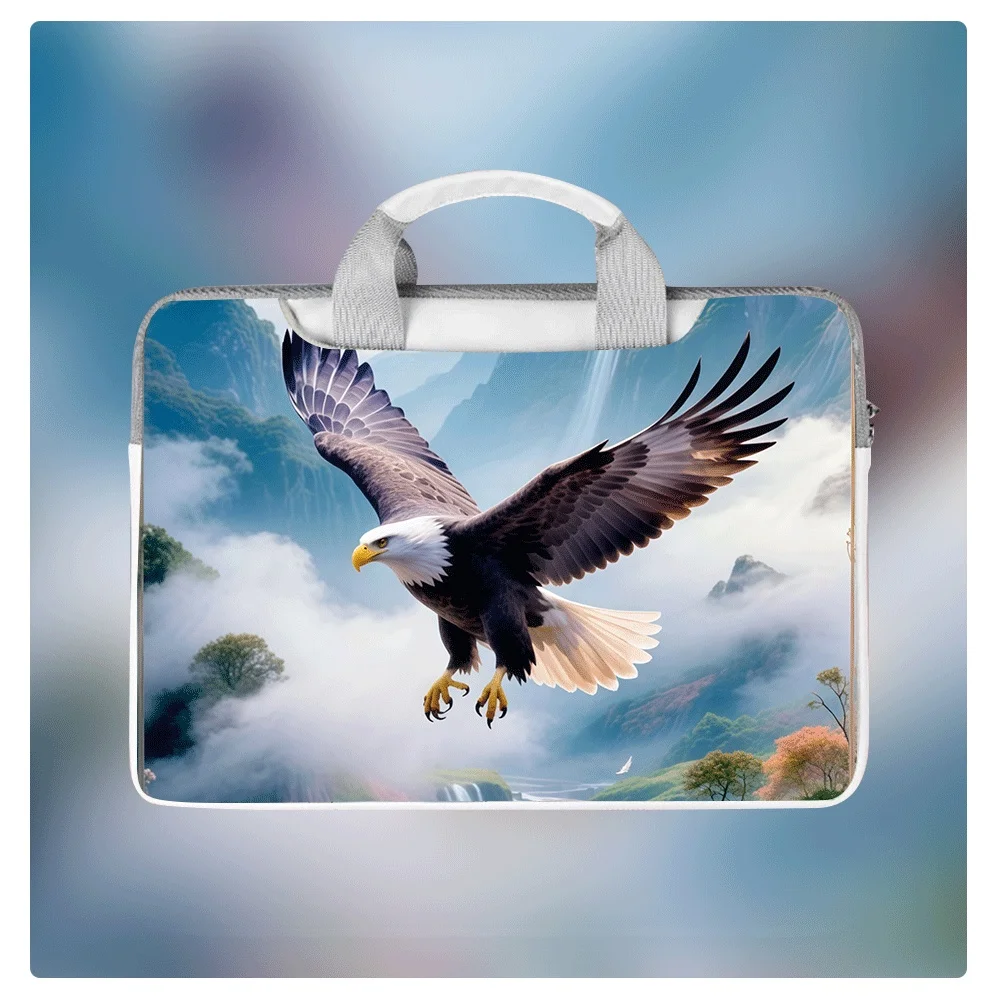 

Cute Eagle Laptop Case 12-15.6 Inch Waterproof Shockproof Zipper Shoulder Bag Laptop Bag Suitable for Apple Dell Asus Huawei