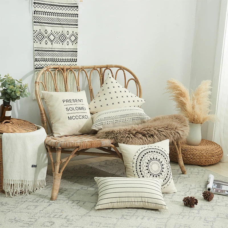 Cotton Printing Cushion Covers Bohomian Cushion Covers Vintage National 45x45cm Cushions Cover For Home Decorative Pillows Case