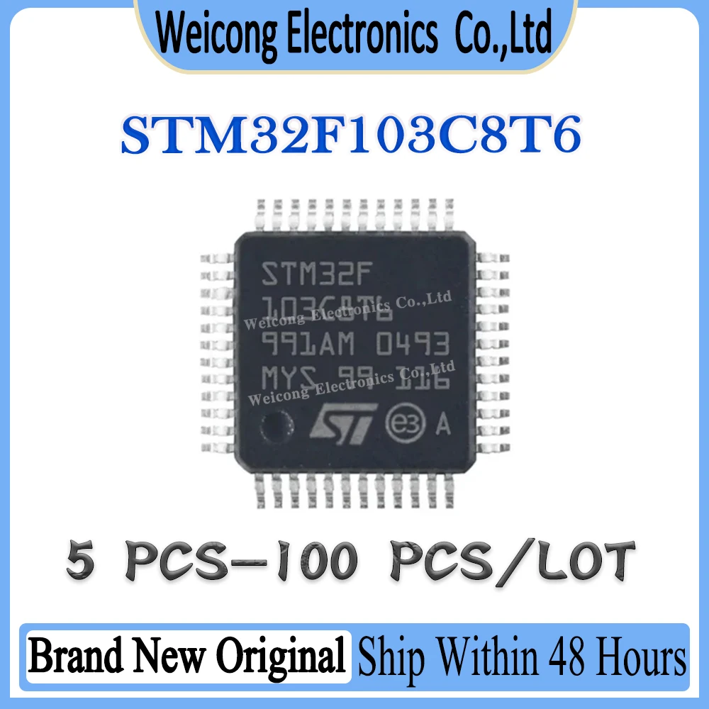 New Original STM32F103 STM32F103C8T6 STM32F103C8T STM32F103C8 STM32F103C STM32F STM32 STM IC MCU Chip LQFP-48