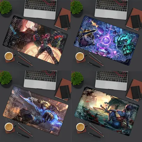 League of Mouse Pad Legends Riftbound Series Jinx Kaisa LOL Card Game Mat 600x350mm Stitched Edge Rubber Board Game Pad
