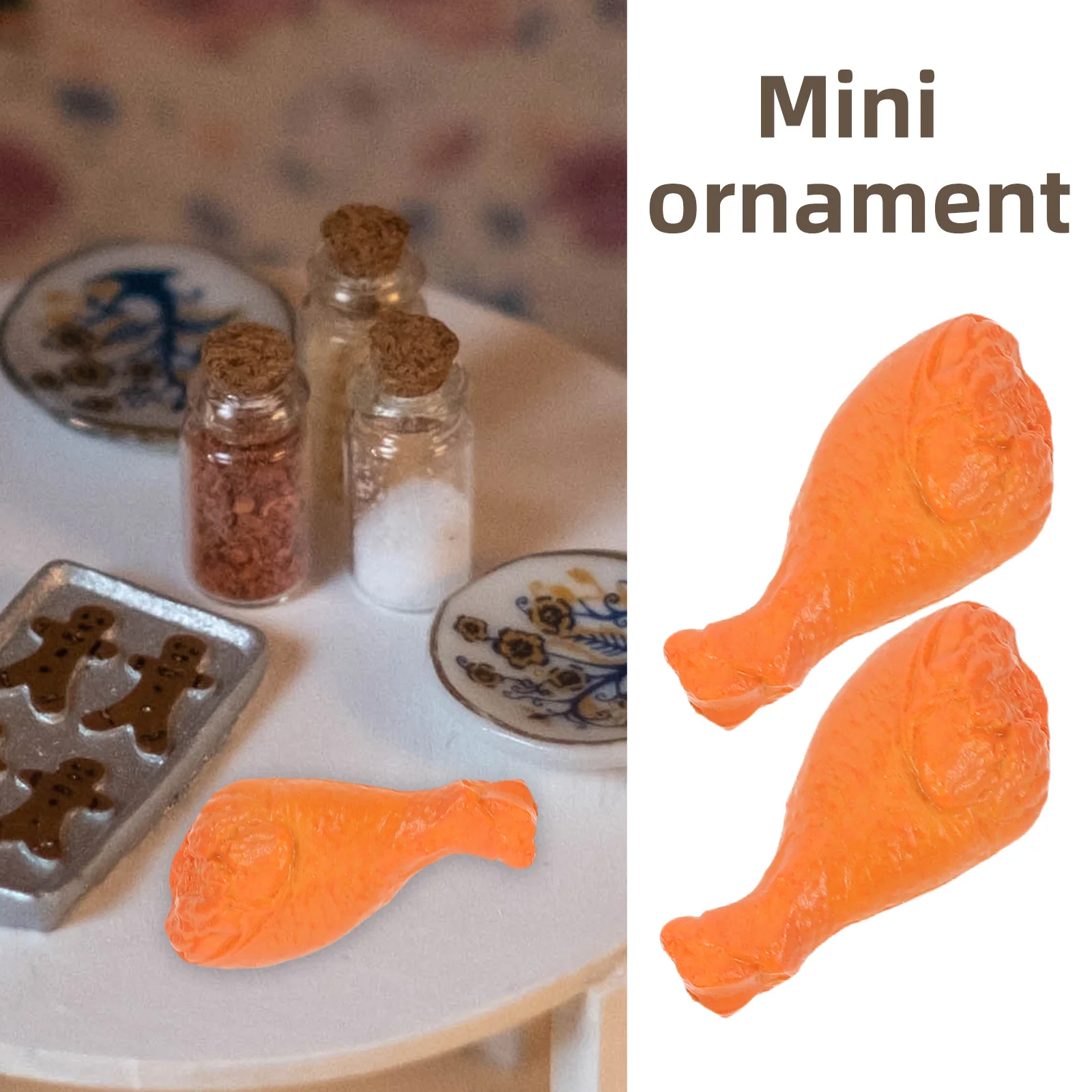 40 قطعة من أعواد الدجاج المصغرة للطعام، لحم مطهو ببطء واقعي لمجموعة ألعاب المطبخ لبيت الدمى، لعب الأدوار للأطفال