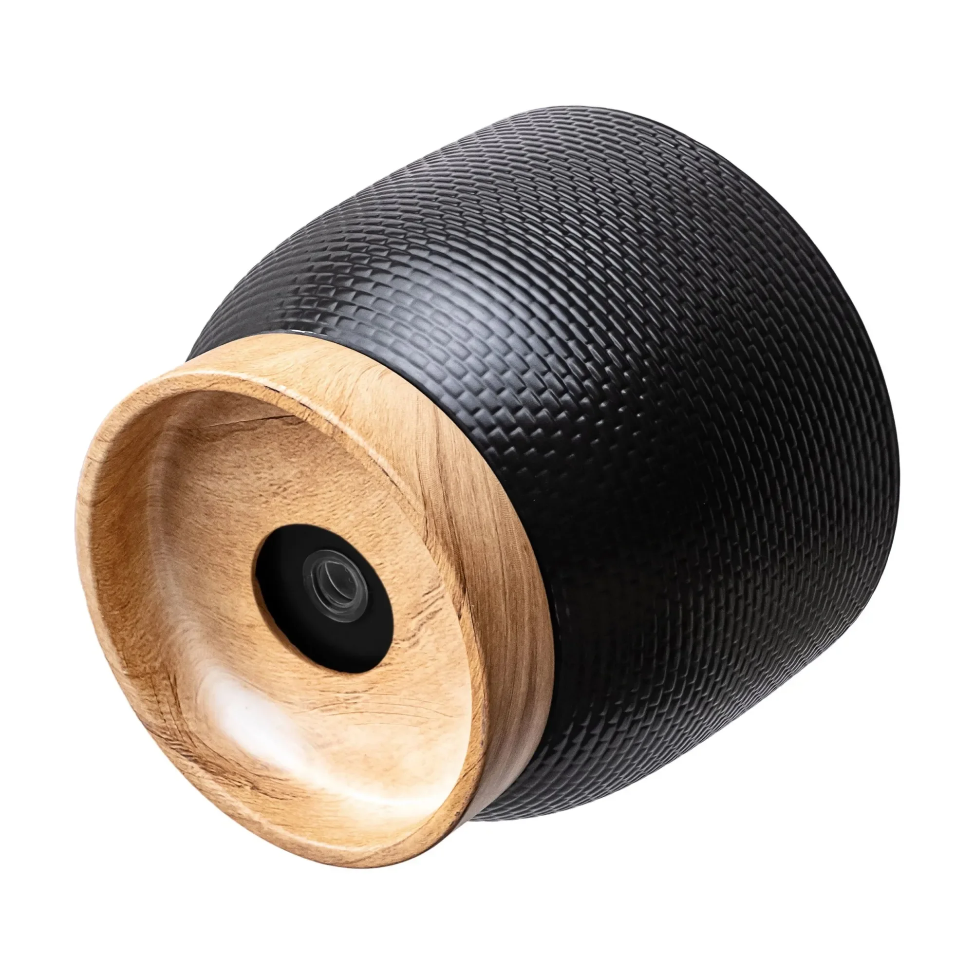 Plantador de cerâmica preta tecida Channing de 8 polegadas