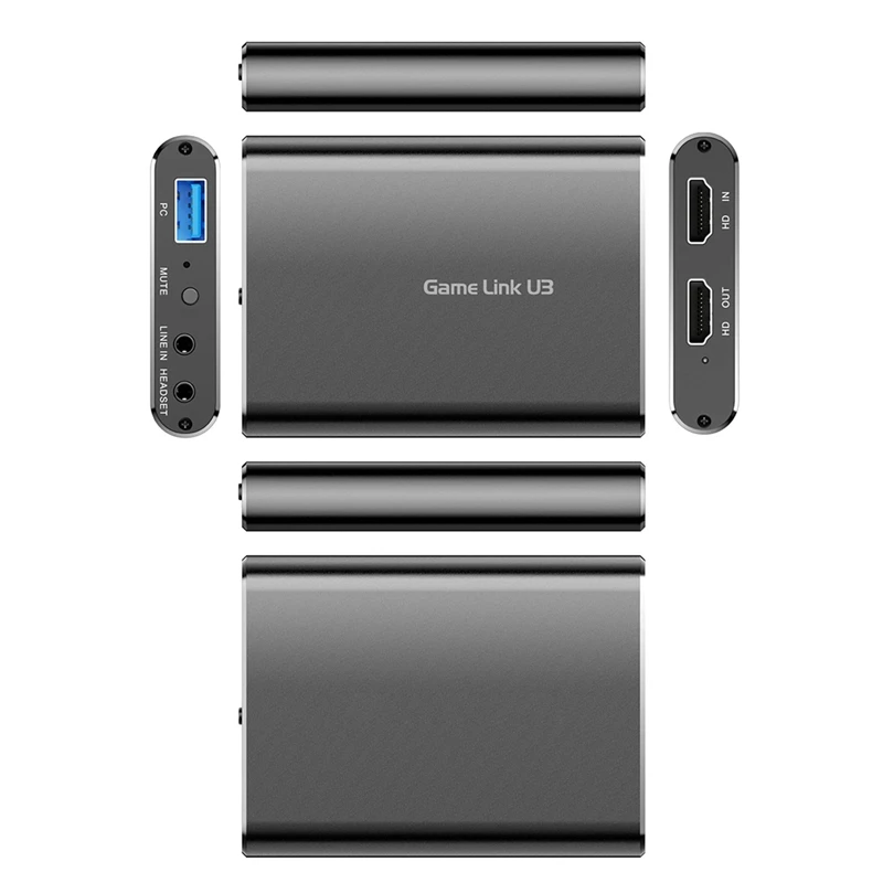 -Compatible Video Capture Grabber Card 4K 60Hz Plate USB3.0 UVC YUY2 Recorder Game Video Capture Box for Live Stream-ABHG