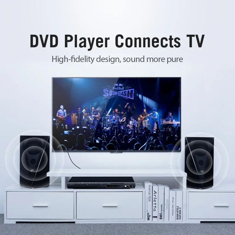 Аудиокабель Vention RCA-RCA между мужчинами Коаксиальный кабель для ТВ-приставки Усилитель Стерео HiFi 5.1 SPDIF Видео Aux Кабель 1 м 2 м