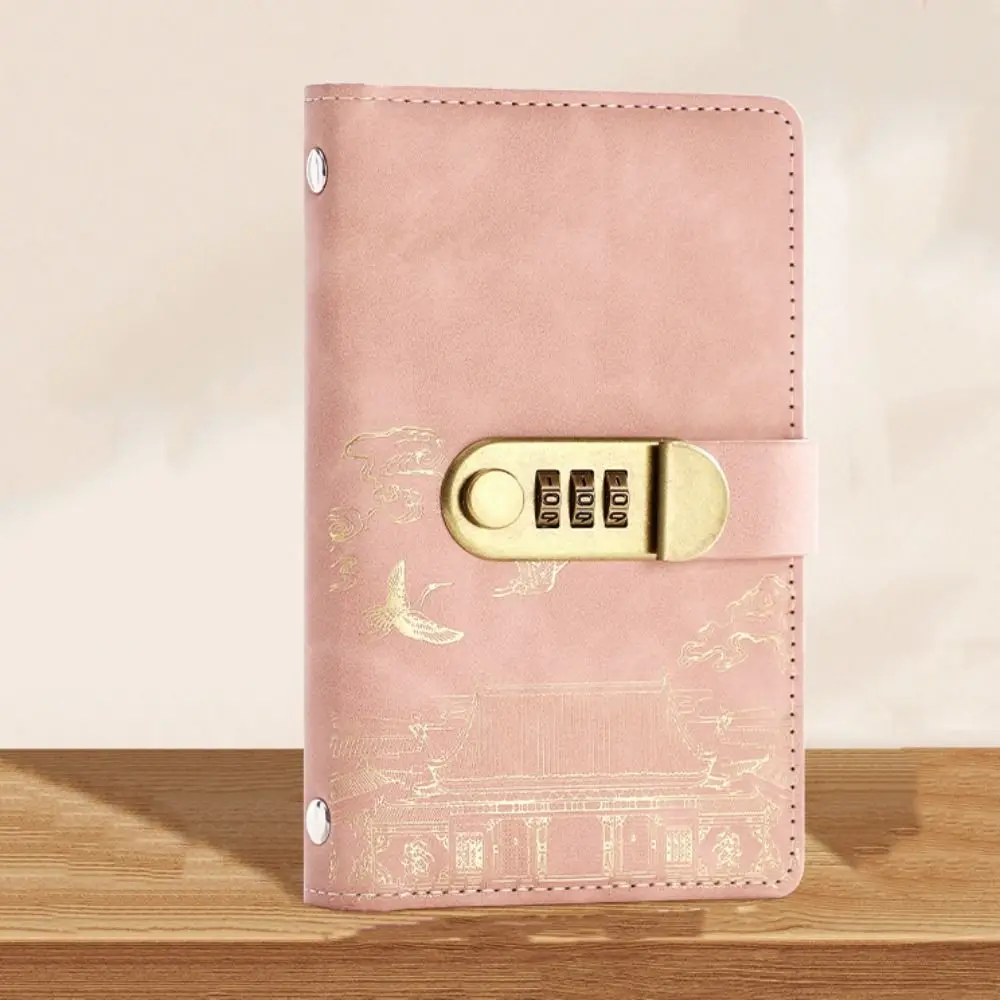 النمط الصيني توفير المال الموثق المحفظة تخزين كتيب الميزانية الموثق مع قفل المغلفات النقدية مع قفل كلمة المرور #2