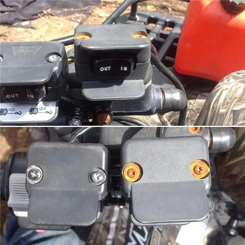 Exclusive 2X 12V ATV Winch Rocker Switch With Handlebar Control Line Kit For ATV/UTV