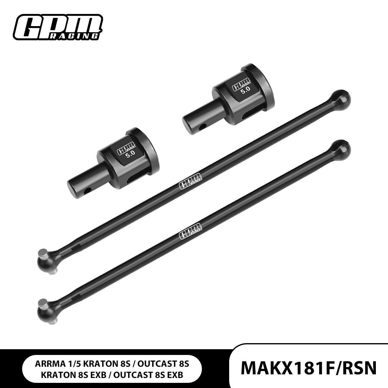 

Универсальная собачья кость GPM из среднеуглеродистой стали F&R для ARRMA 1/5 Kraton Outcast 8S