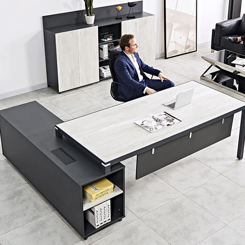 

Wholesale Executive Office Set Commercial Furniture Factory Custom Boss Desk Table