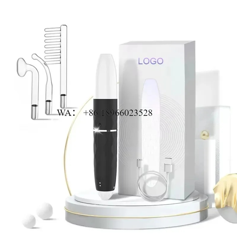 WMWMNU Portable Handheld Wand Anti-Wrinkle Microcurrent Facial Head Toning Device High-Frequency Hair Wand USB