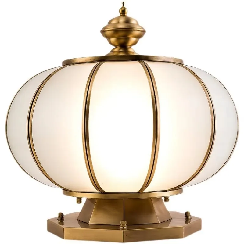 

【2026】Factory Customized Copper Pillar Light Theme Decoration Outdoor Garden Landscape Lamp Main Gate Column Lights