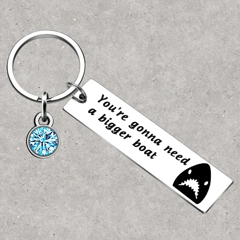 Hot Shark Jewelry Keychain You're Gonna Need A Bigger Boat Key Rings Shark Lover Gifts