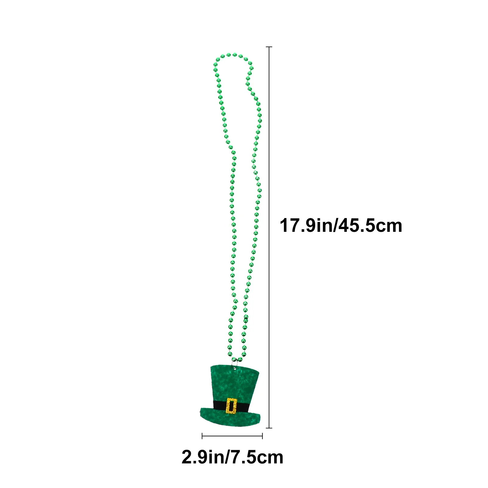 4 قطعة قلادة خضراء فكرة هدية الاحتفال بعيد القديس باتريك حجم صغير سهل الارتداء وتخزين قلادات عيد القديس باتريك