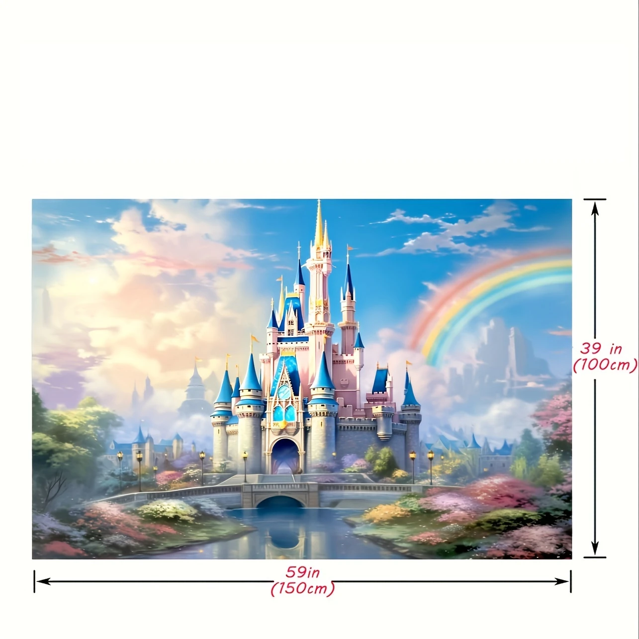 Dream Fairy Tale Castle Photography Background Dream Castle Entertainment Decoration Birthday Party and Photo Shooting Banner