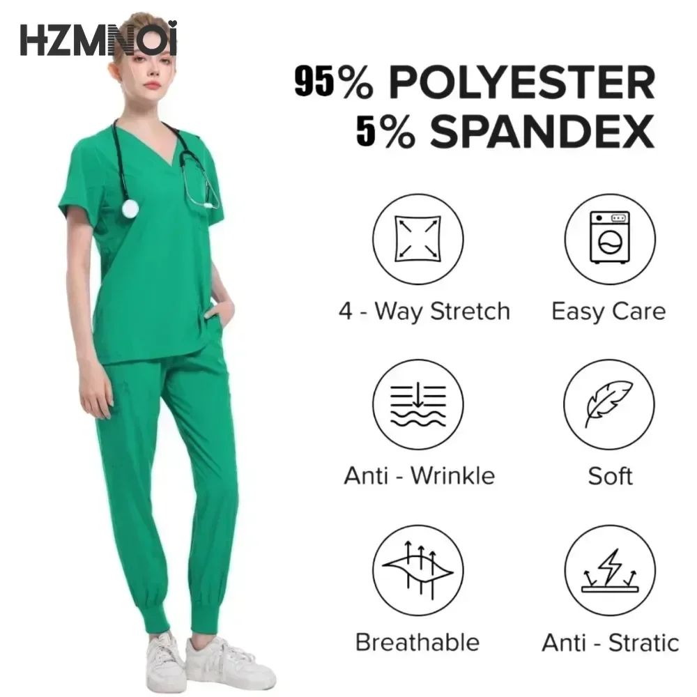 Nový křoviny sada medicinální uniformy připoutat se drhnout topy s kapsa kalhot zdravotní sestra uniforma doktor chirurgie kombinézy krása aula workwear