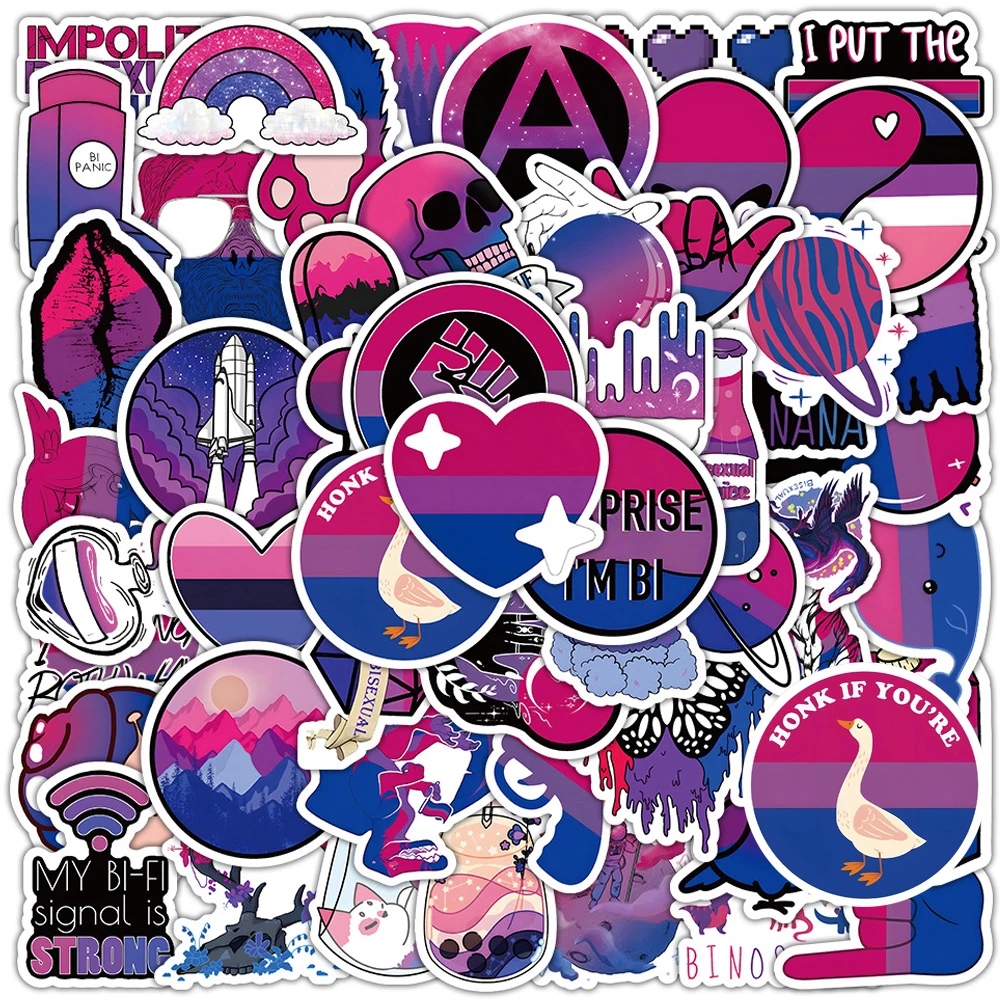 10/30/60pcs 재미 있은 LGBT 양성애자 프라이드 크리 에이 티브 스티커 만화 장식 데칼 DIY 노트북 수하물 멋진 낙서 스티커 장난감