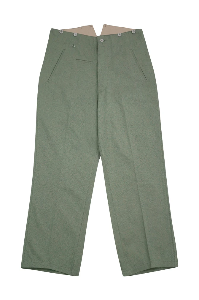 GUHJ-002 WWII German Police Mottled Green Summer Field Trousers