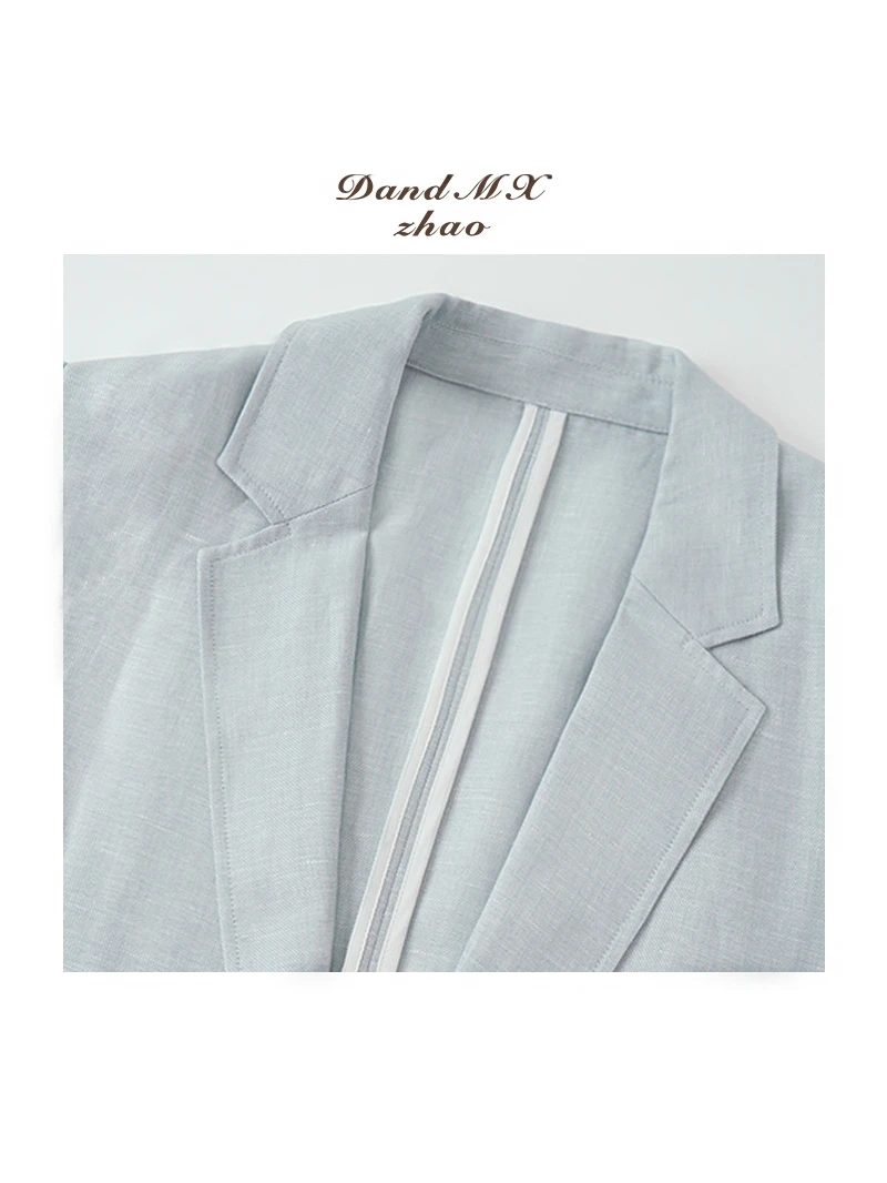 

Nana Tall DMX Healing Saltwater Blue Commute Seven Sve Silk Suit Jaet A9006 Tall Women's Busin Casual mat Sle