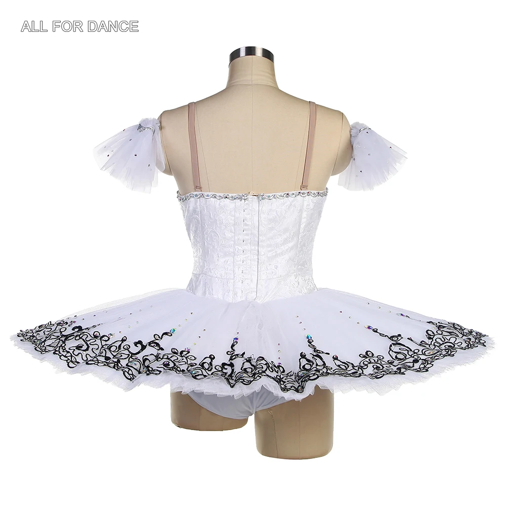 Tutu blanc personnalisé fzProfessional Ballet Pancake pour femmes et filles, performance sur scène de ballerine, robe de compétition, B23014