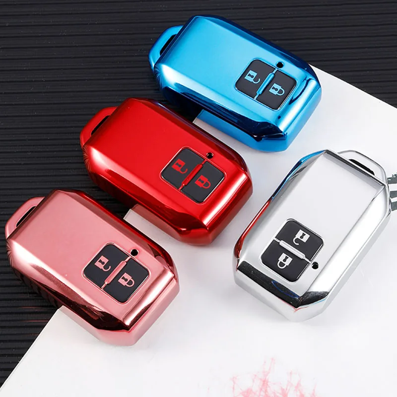 Car Remote Key Cover Case for Suzuki Swift Wagon Jimny Sierra Spacia Ertiga TPU 2 Button Key Fob Shell Protector Accessories