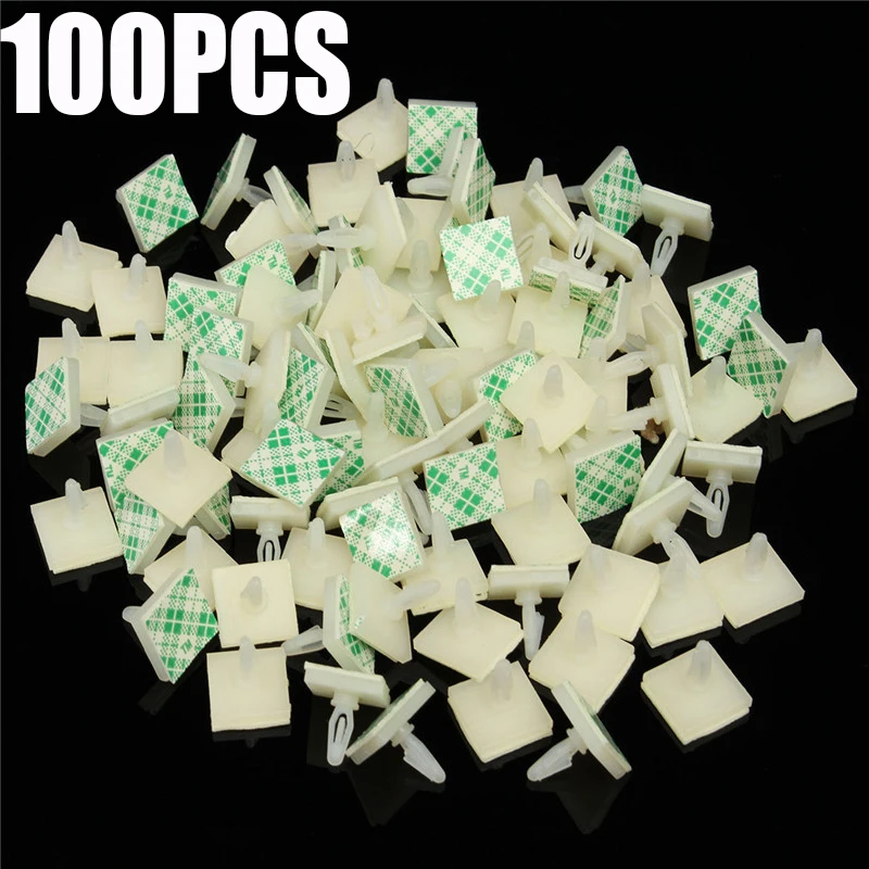 Juego de 100 unids/set de HC-5, palo de plástico de nailon, Clip fijo en PCB, separador espaciador, bloqueo a presión, Clips fijos adhesivos de 3mm,