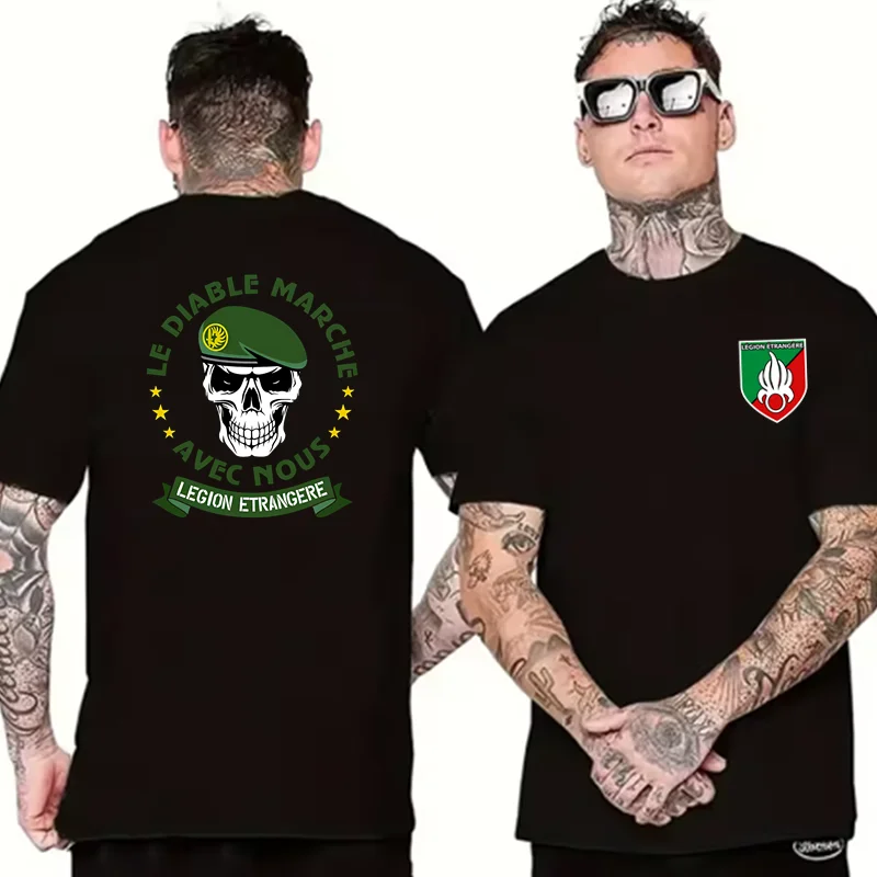French Foreign Legion Special Forces World War Army T Shirt Men's Swag Legion Etrangere Rep Foreign Legion Logo Soldier T-Shirt