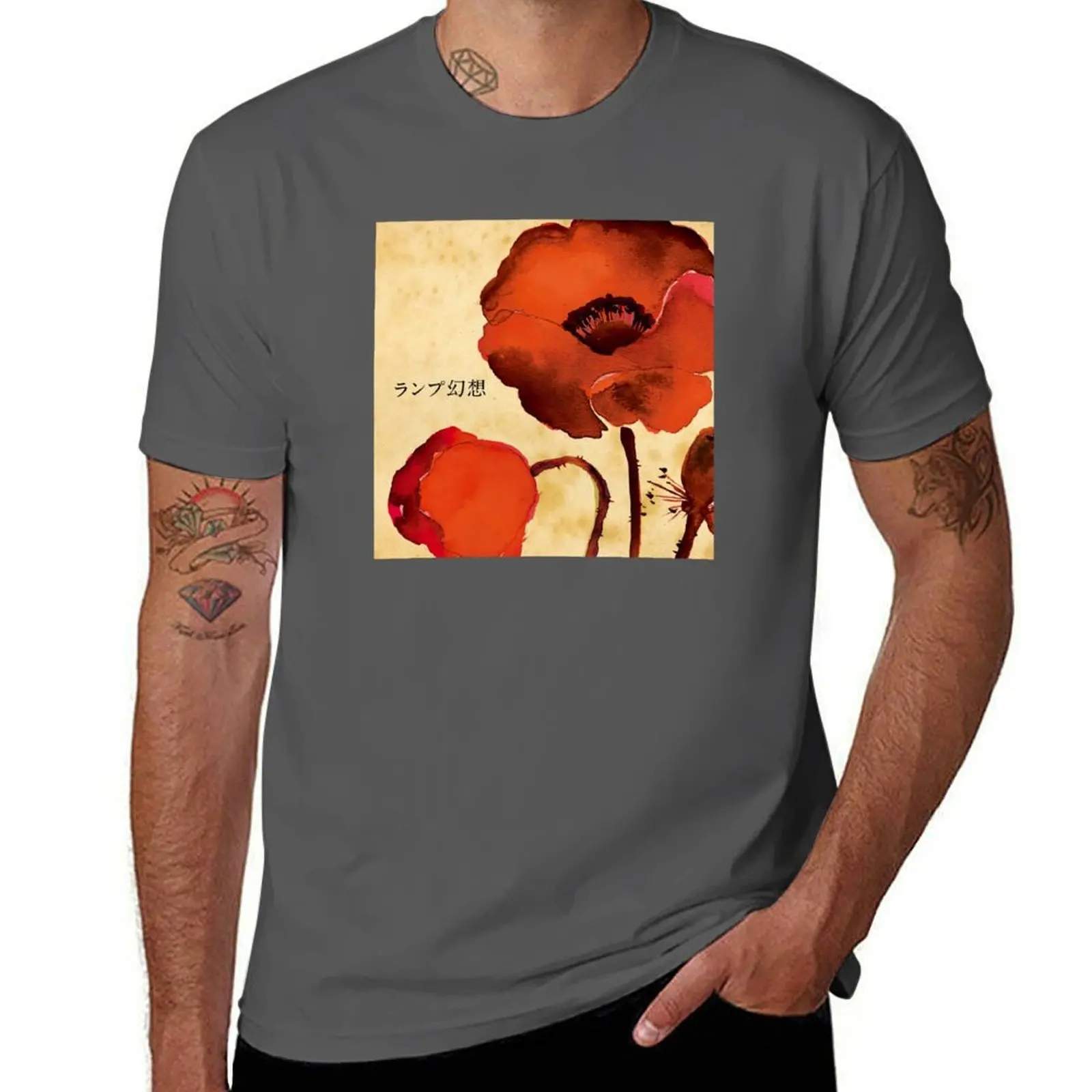 جينسو - تي شيرت بشريط مصباح تي شيرت رجالي عادي تي شيرت قطني #1