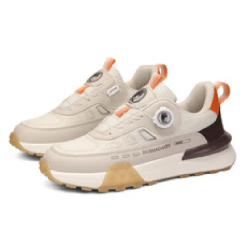 

Autumn New Men's Couple Casual Sports Shoes with Leather Surface Waterproof and Anti Slip Trendy Shoes,Versatile Daily Dad Shoes