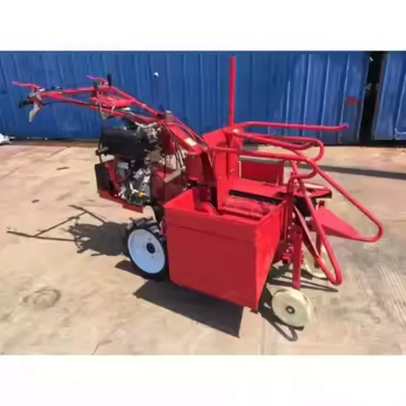 Nueva cosechadora de maíz diésel, cosechadora de espiga de maíz, trituradora de paja, artefacto de cosecha de una sola fila, puede pelar herramientas de jardín múltiples