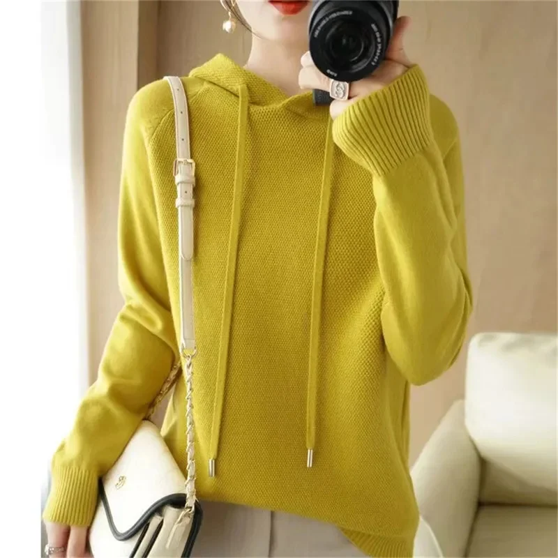 

Sweatershirt Women's Hooded Sweaters Autumn And Winter Are Thickened And Loose With Bottoming Sweaters And Hooded Sweaters Top