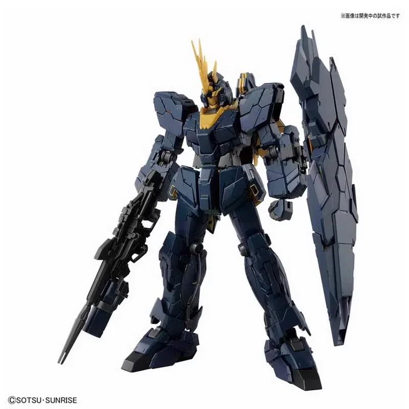 Bandai-figuras de acción de Gundam para niños, juguetes de colección de Gundam, RG 1/144, Unicorn Gundam 02, Banshee Norn