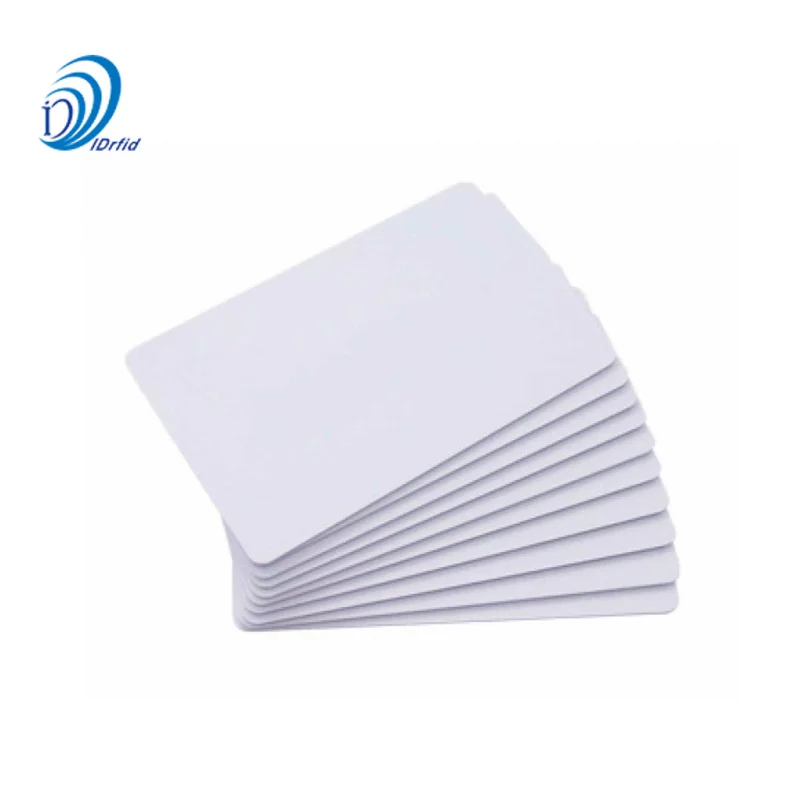 

100pcs a lot UHF Blank White PVC Card ID Card Printer Printable Long Reading Range RFID Card