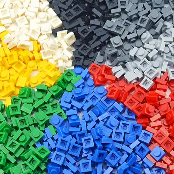 積木薄片 1x1 1x2 圓點透明藍白教育拼裝模型相容 3024 3023 10 最佳銷售 透明樂高 - №5