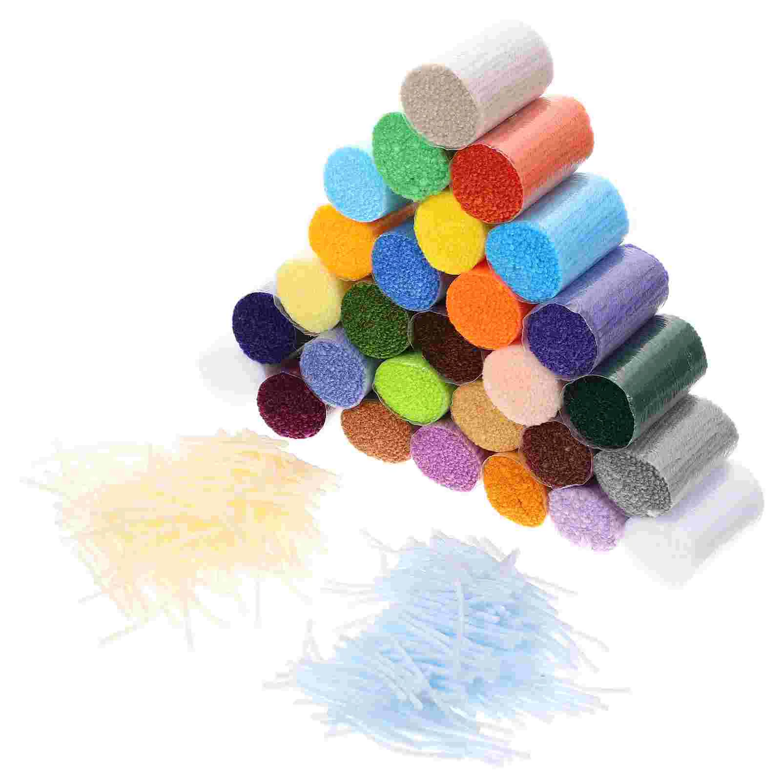 

30 Rolls Knitted Blanket DIY Craft Yarn Carpet Embroidery Set Crochet Kit Knitting Supplies Thicken Precut Child