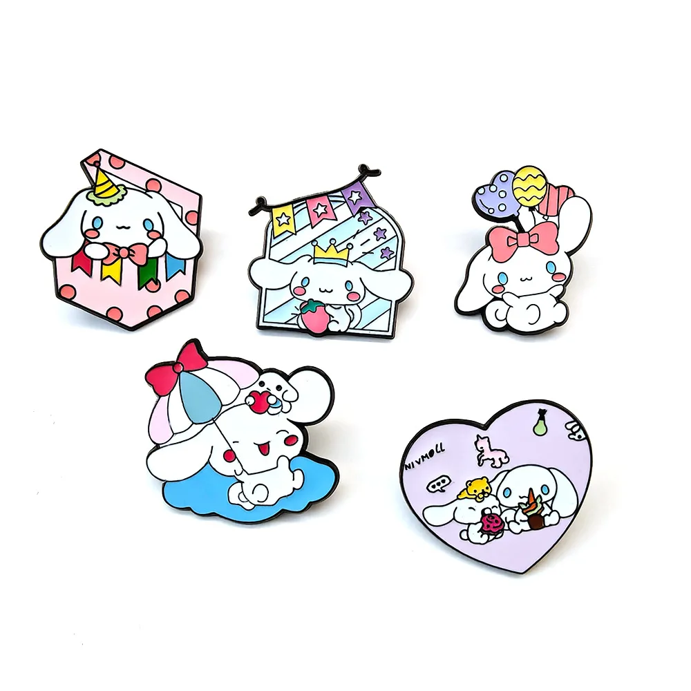 

Fashion Cross Border New Style Cinnamoroll Cute and Creative Brooch Sanrio Badge Versatile Decorative Accessories Y2k Fashion