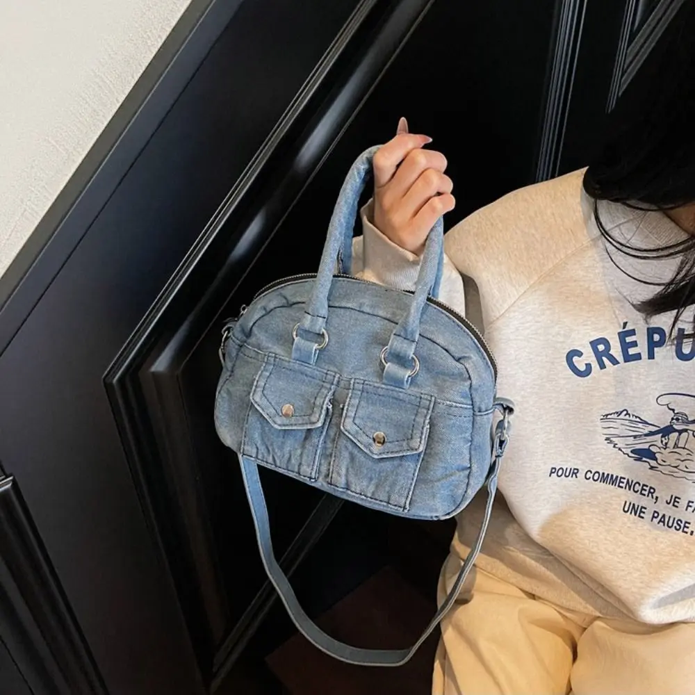 

Fashion Handbag Retro Denim Bag Underarm Bag Crossbody Bag Spicy Girl Shoulder Bag Y2K Armpit Bag Washed Jean Bag Shopping