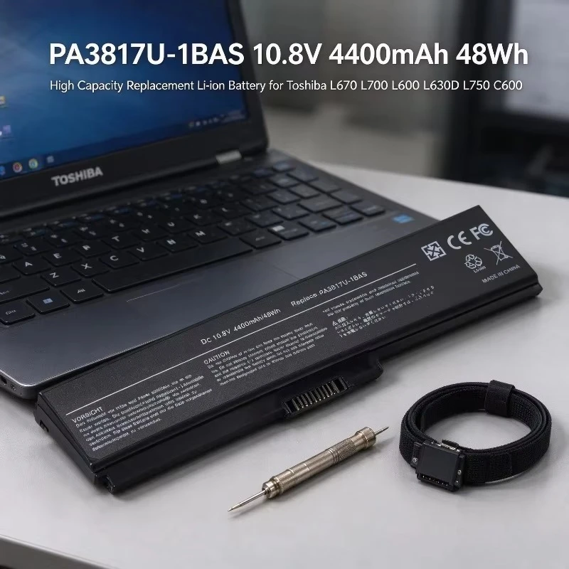 PA3817U-1BAS 10.8V 4400mAh 48Wh High Capacity Replacement Li-ion Battery for Toshiba L670 L700 L600 L630D L750 C600 Laptop