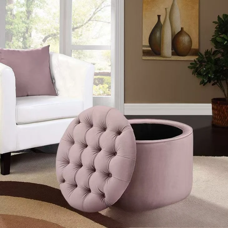 Makeup stool Living room pier Storage stool Small stool Fabric ottoman