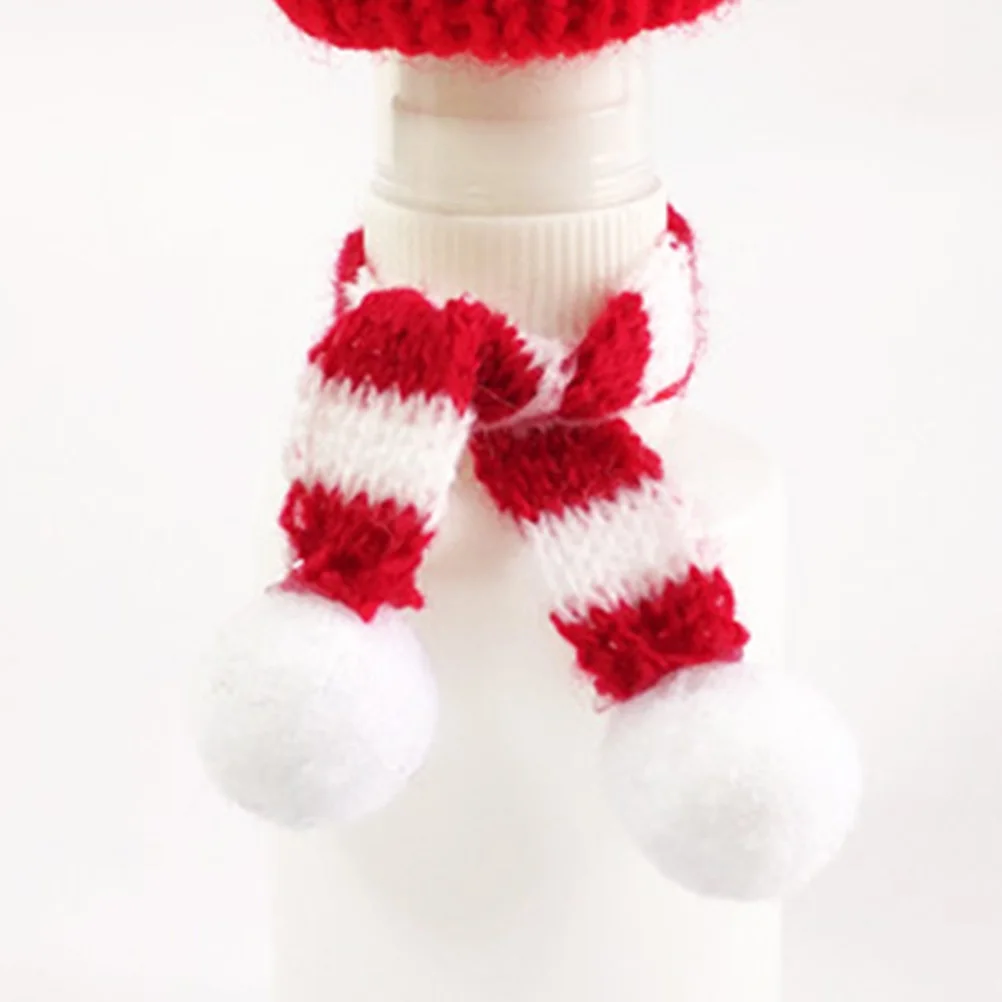 

5pcs Knit Scarf 1X23Cm Red White Striped Warm Winter Neck Warmer For Adults Christmas Decoration Scarf Kitchen Bar