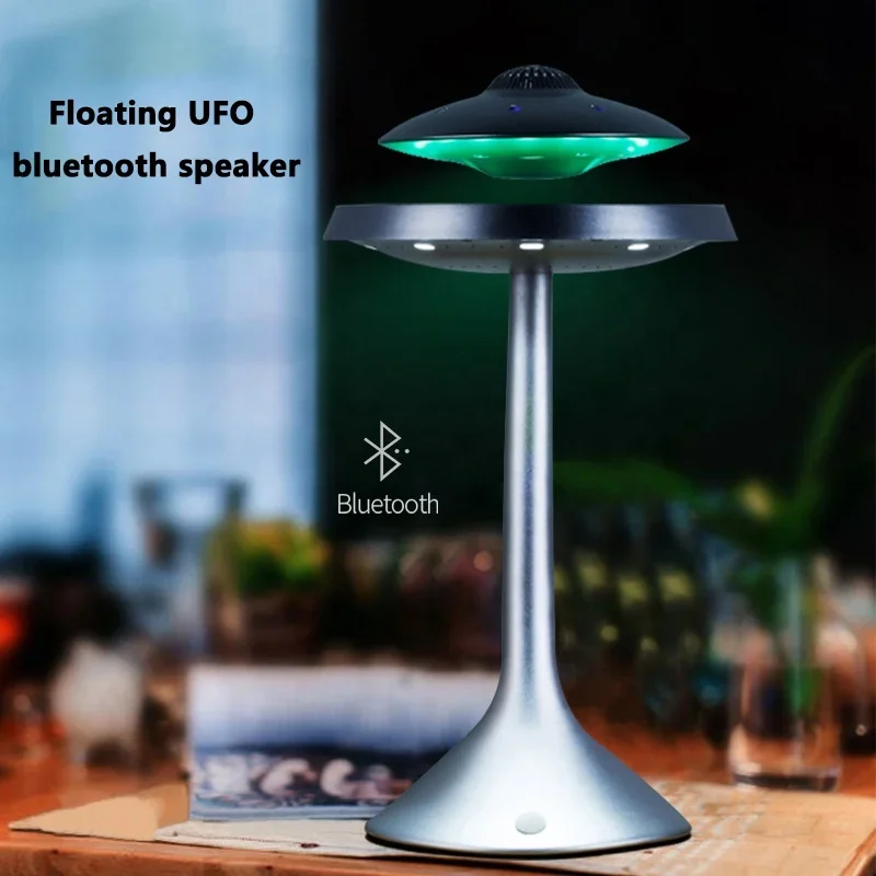 

OEM Table Stereo RGB Light Show Aluminium 5W USB Music Player Wireless Portable Magnetic Floating Blue Tooth Music Speaker